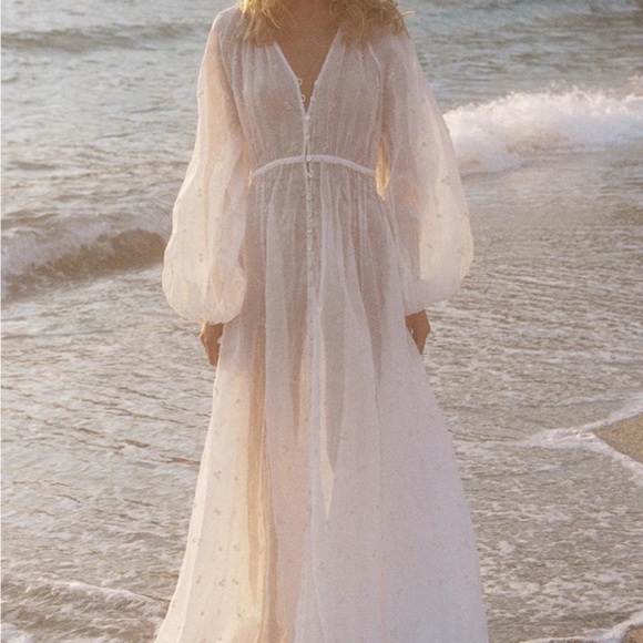 Spell x WOLFCUB Fleur Gown in Antique White - Picture 5 of 15